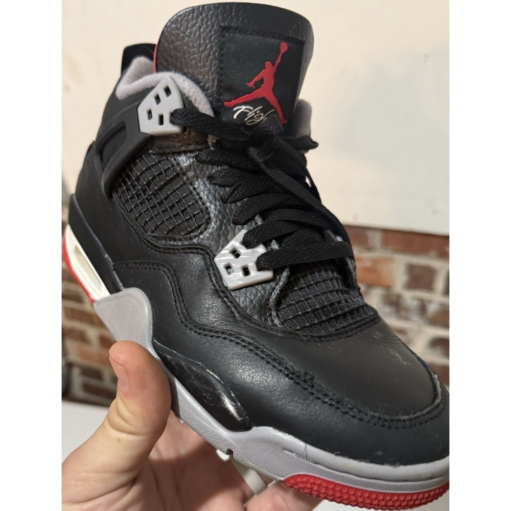 Nike Air Jordan Retro 4 Bred Reimagined GS FQ8213-006 Size 6Y Women's 7.5